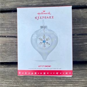 HALLMARK ‘LET IT GO’ GLASS TEARDROP CHRISTMAS ORNAMENT